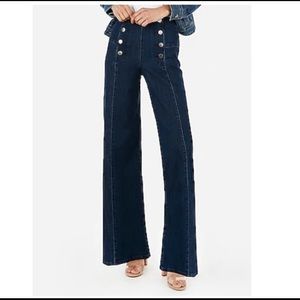 High waisted Express wide leg jeans